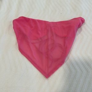 Mesh tube top with built in bra